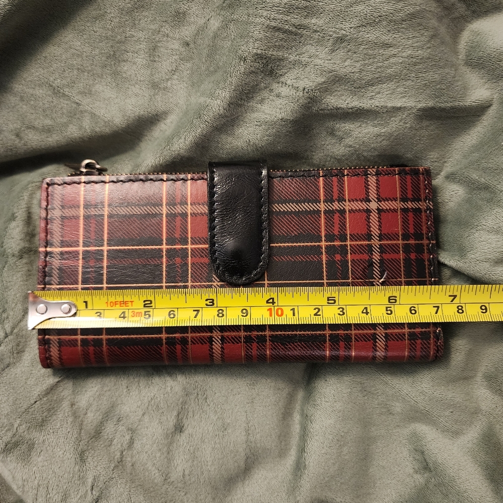 Patricia Nash Tartan Plaid Red Black Nazari Wallet - Picture 8 of 11